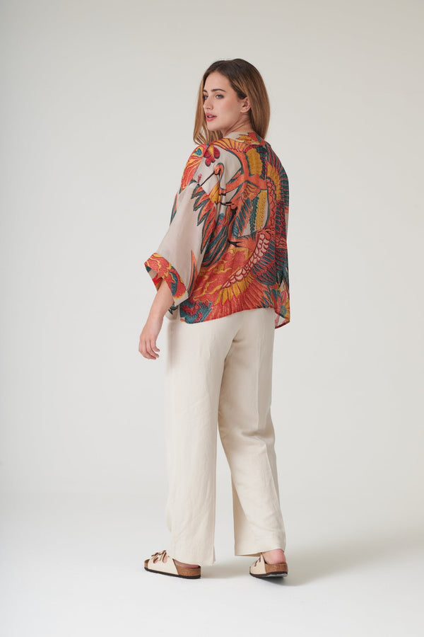 Crane Stone Kimono