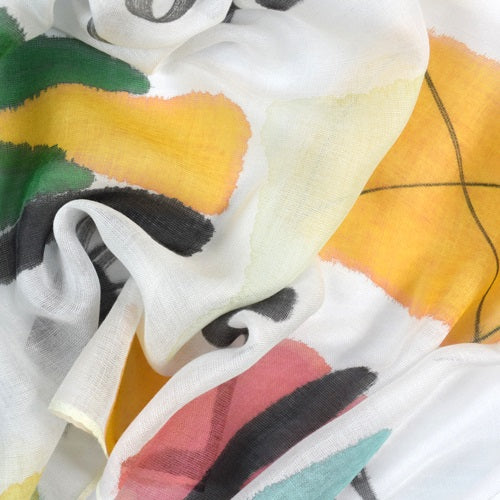 Daydream "Lereve" Handpainted Viscose Scarf Detail