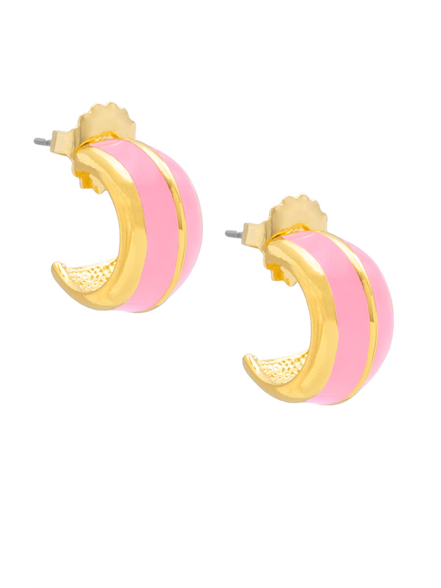 Colorful Enamel Huggee Earring