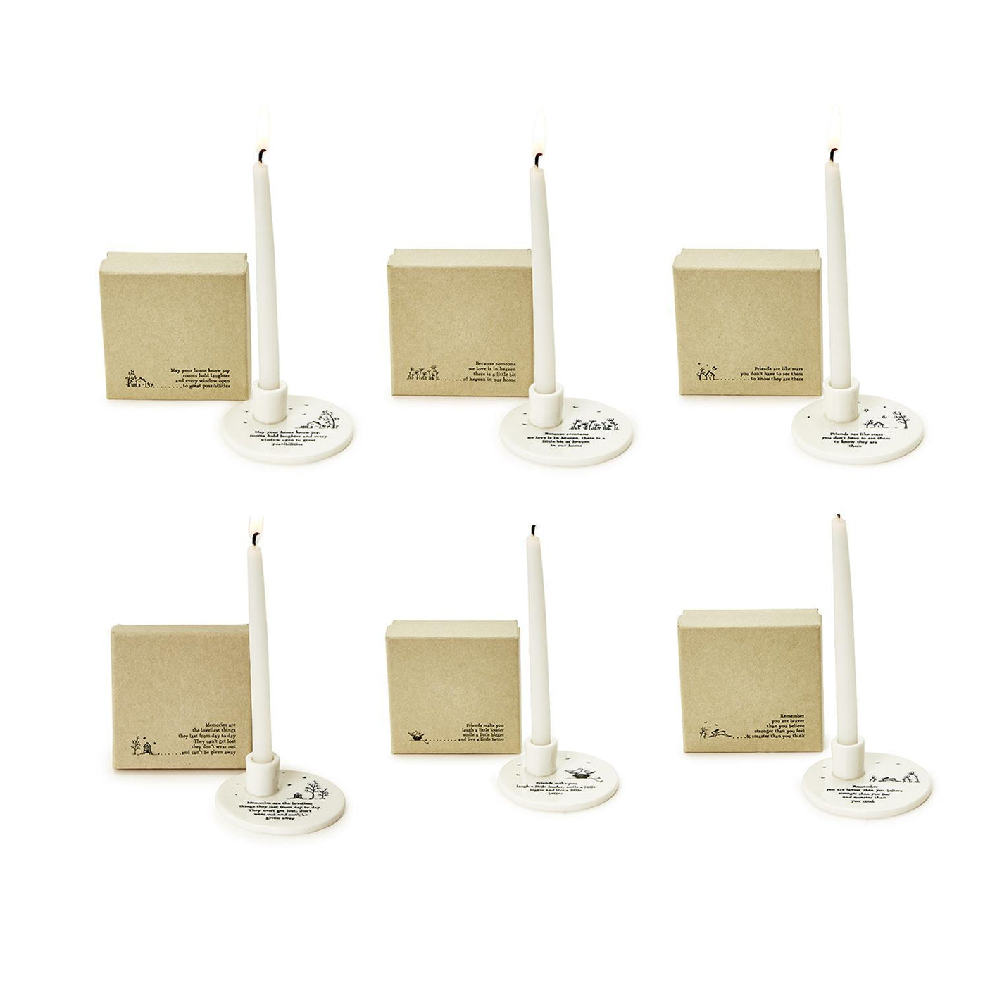 Sweet Sayings Porcelain Mini Candleholder