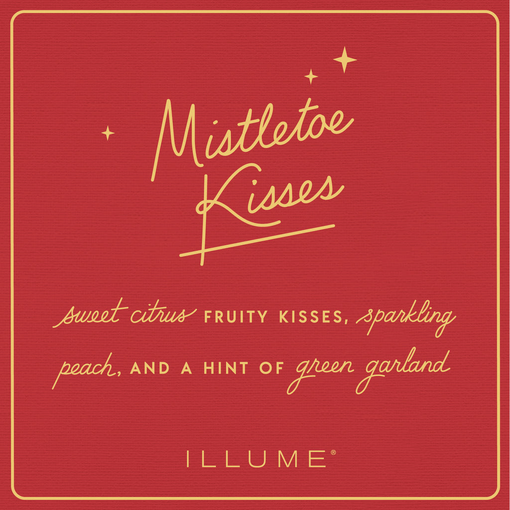 Memories of Mistletoe Kisses Red Glass Bubble Christmas Reed Diffuser