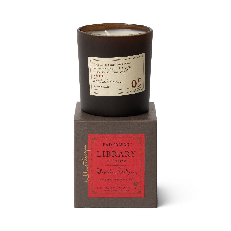 Library 6 oz Candle - Charles Dickens Boxed