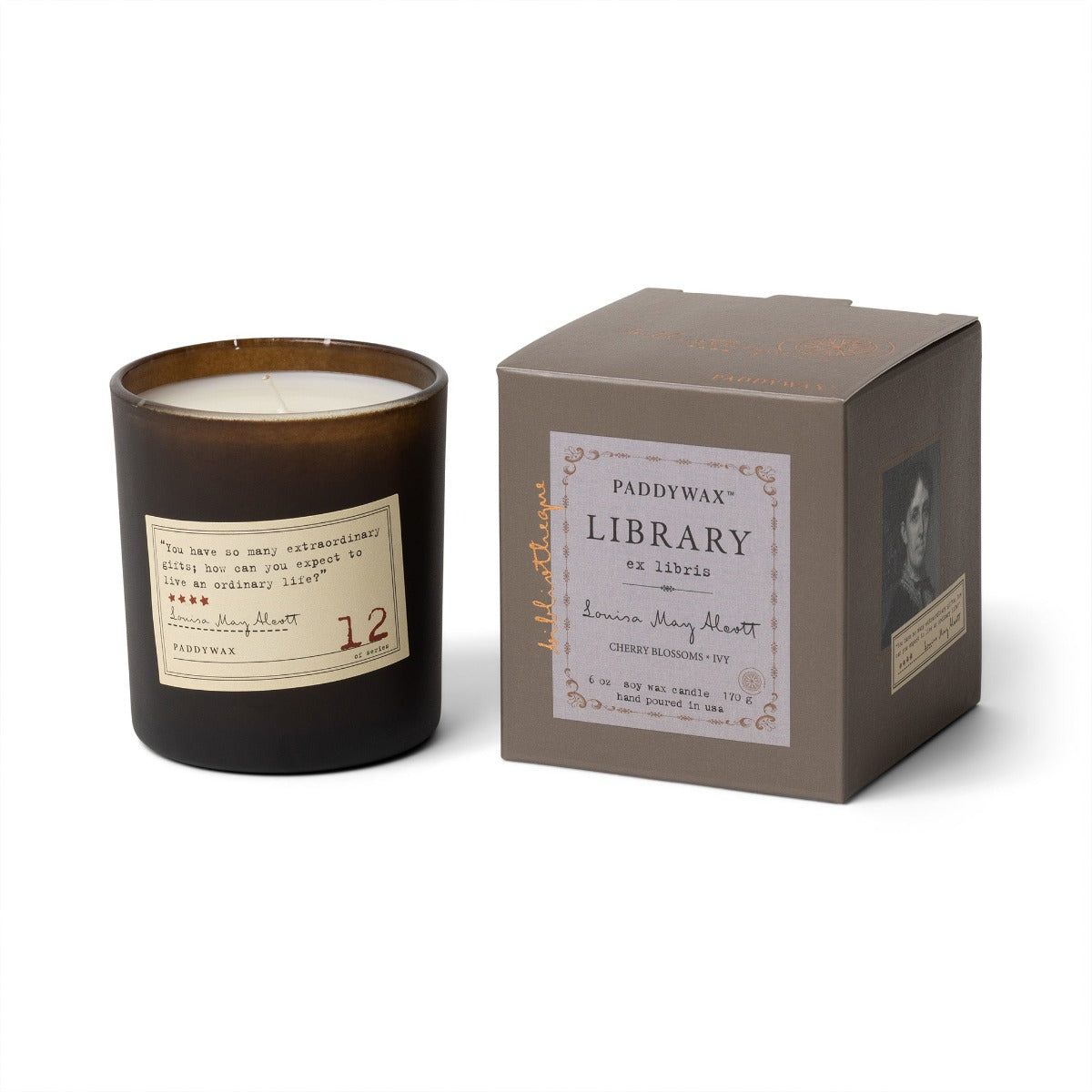 Library 6 oz Candle - Louisa May Alcott