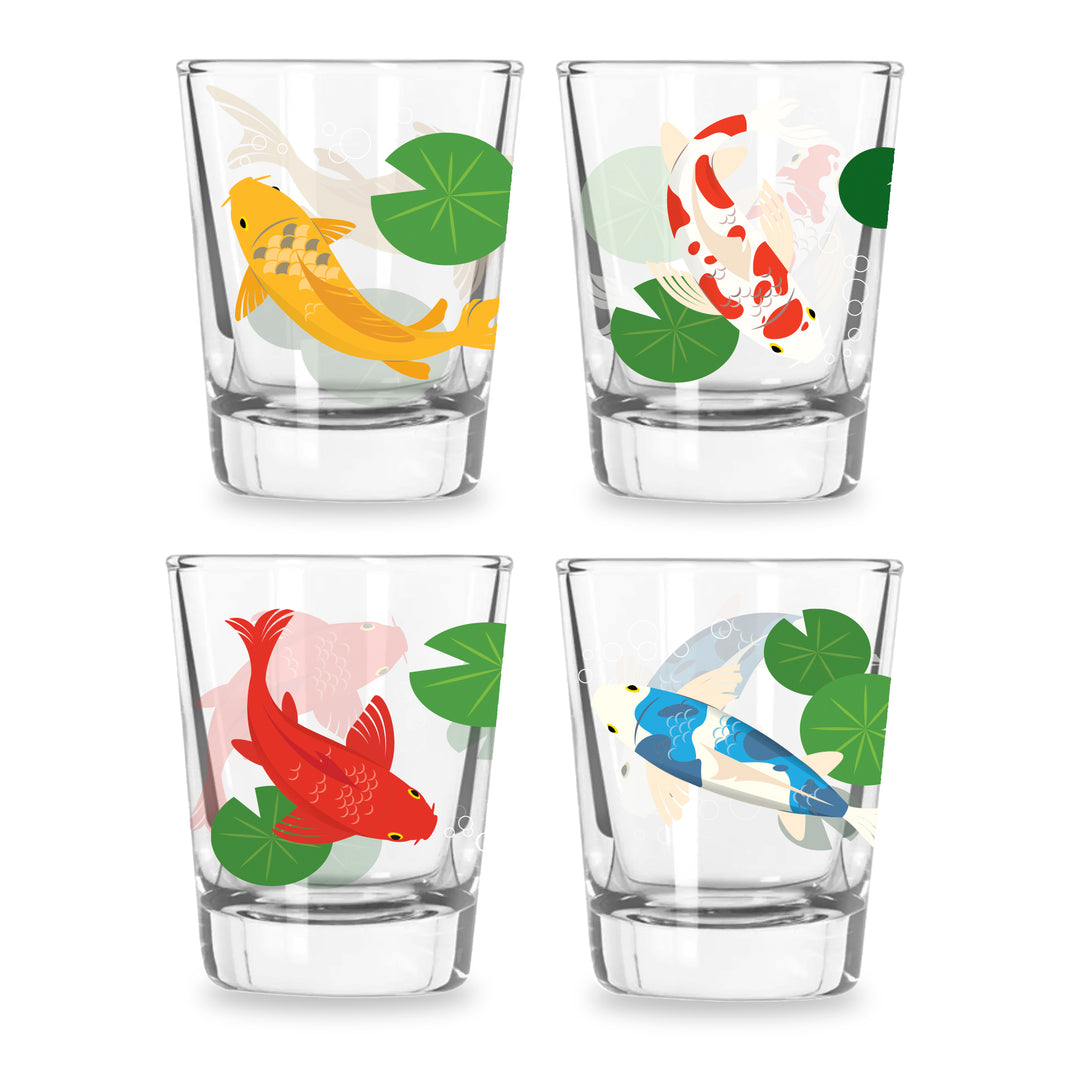 Koi Fish Morph Heavy Duty Shot Glasses - Hello World Modern Mercantile