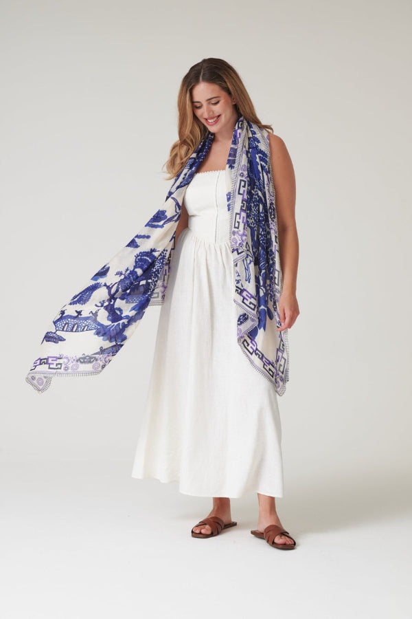 Blue Giant Willow Tree Scarf