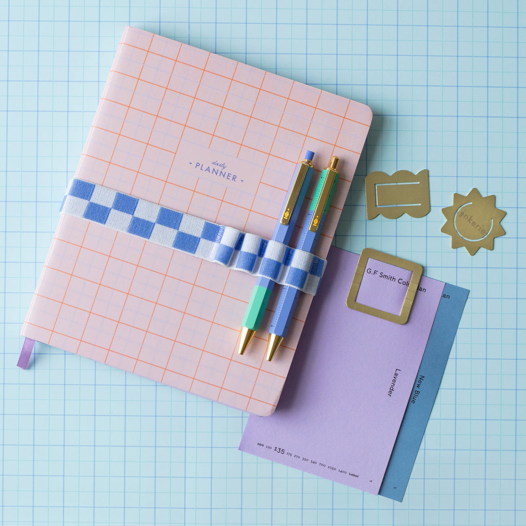 Inkerie Blue Pen Holder Book Band Lifestyle