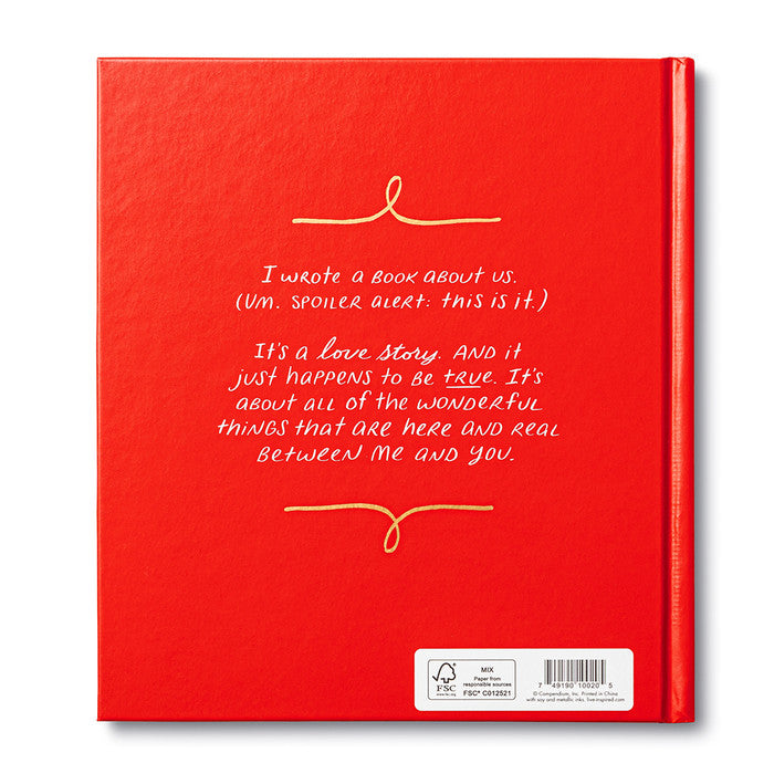 I Wrote A Book About Us Gift Book Back