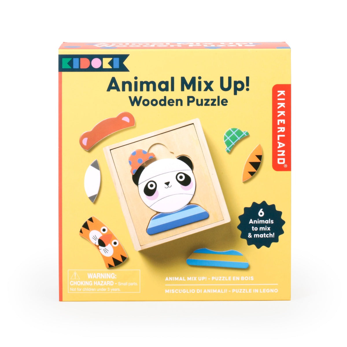 Kidoki Animal Mix Up! Wooden Puzzle