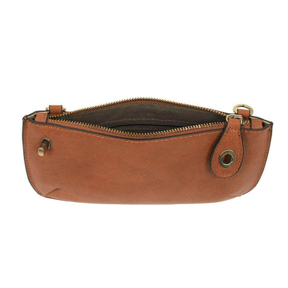 Vegan Leather Mini Crossbody Clutch - Maple