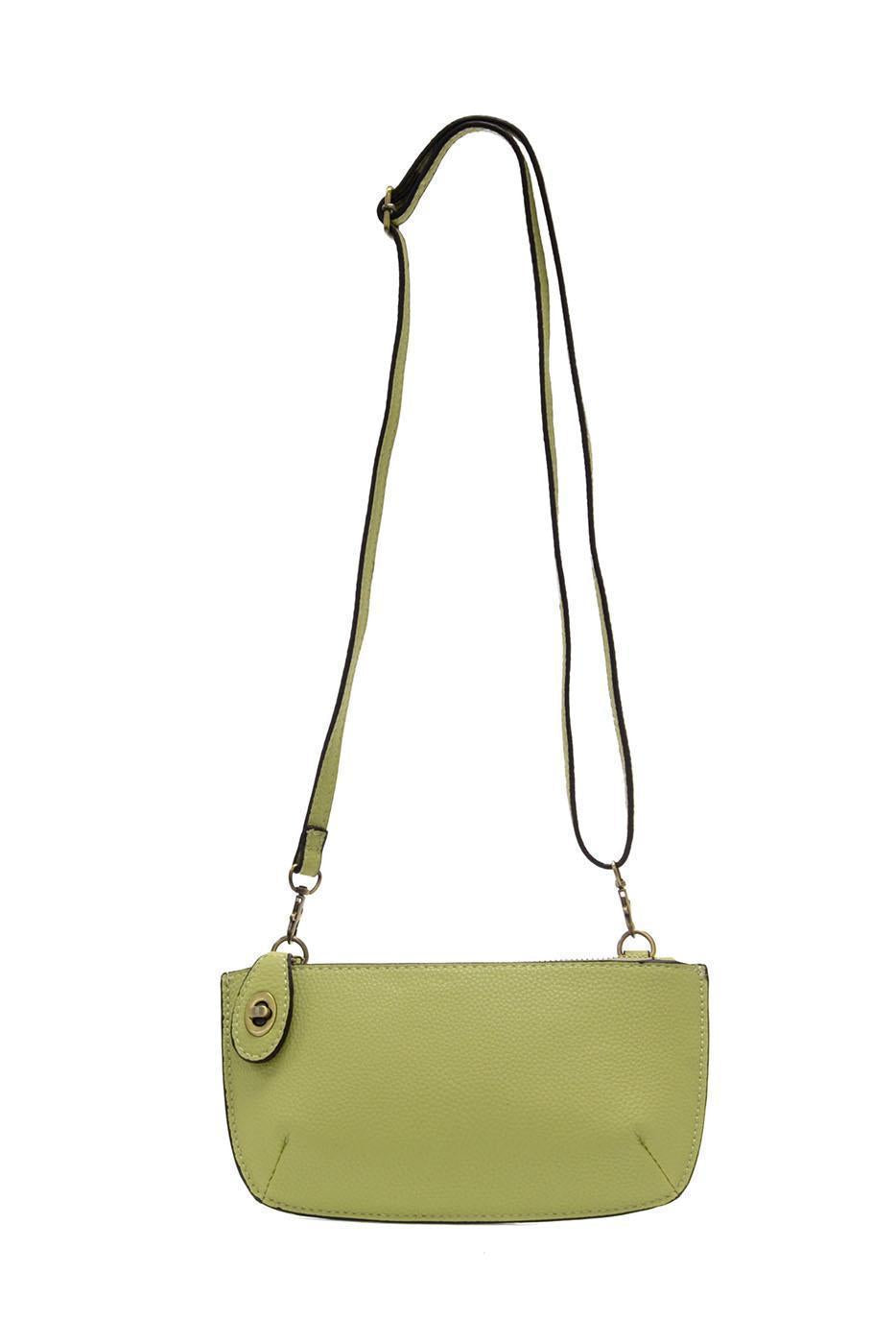 Vegan Leather Mini Crossbody Clutch - Kiwi Green