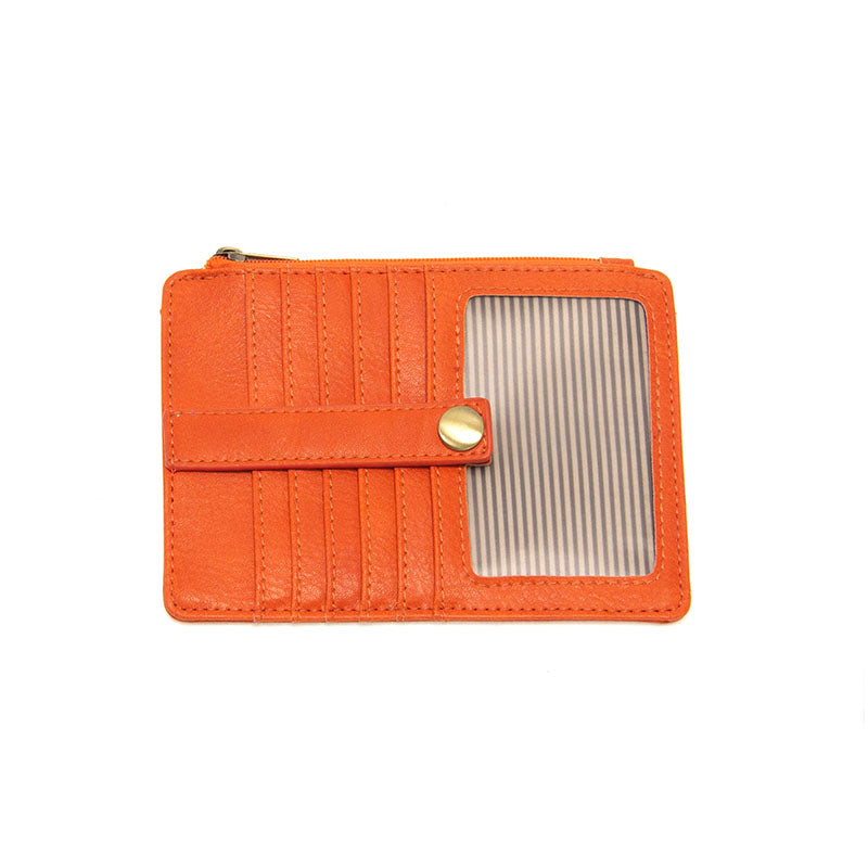Vegan Leather Penny Mini Travel Wallet - Clementine