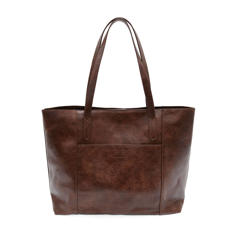 Vegan Leather Laptop Sondra Commuter Tote Bag - Hickory