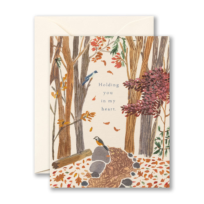 Sympathy Greeting Card - Holding You in my Heart.