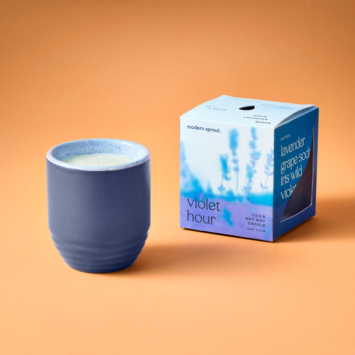 Garden Vibes Soy Candle - 2-in-1 Planter & Candle Gift Set - Hello World Modern Mercantile