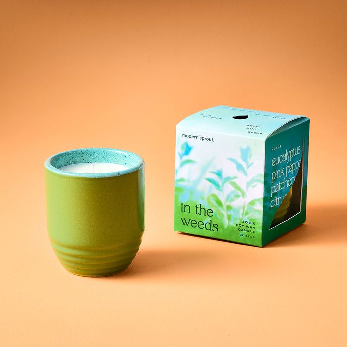 Garden Vibes Soy Candle - 2-in-1 Planter & Candle Gift Set - Hello World Modern Mercantile