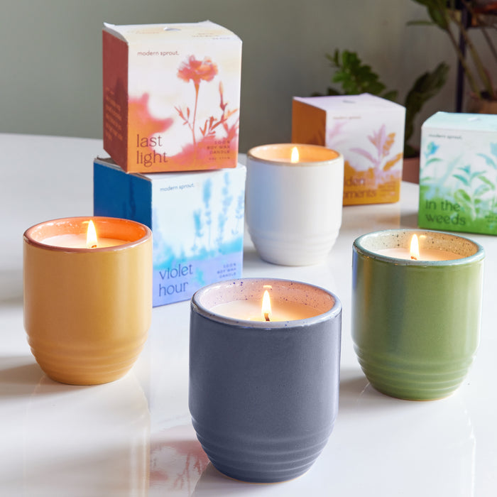 Garden Vibes Soy Candle - 2-in-1 Planter & Candle Gift Set - Hello World Modern Mercantile