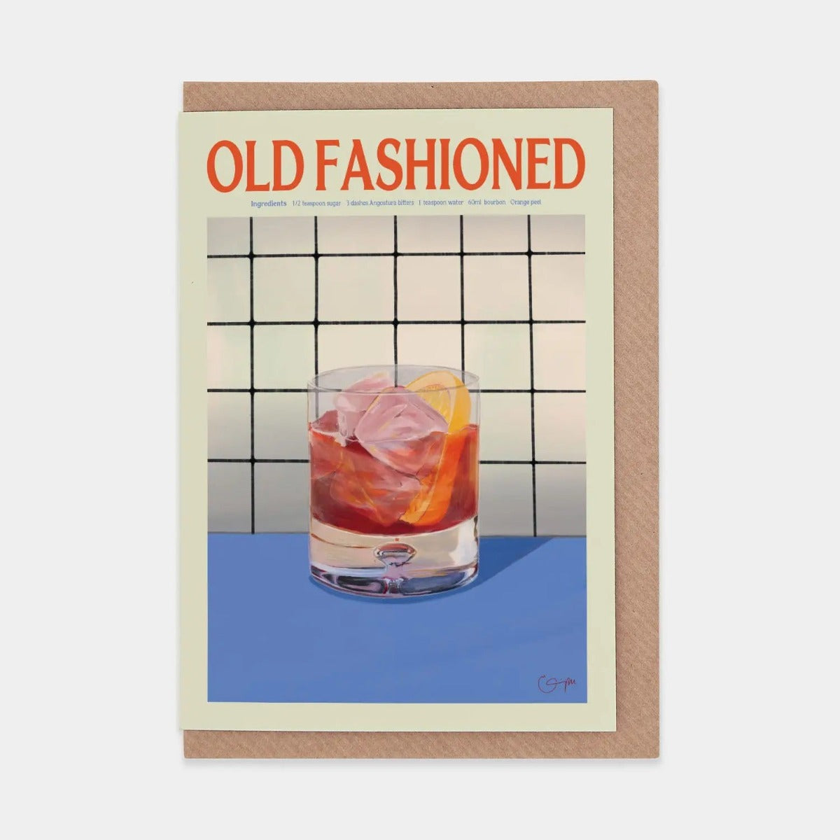 Old Fashioned Cocktail Everyday Greeting Card