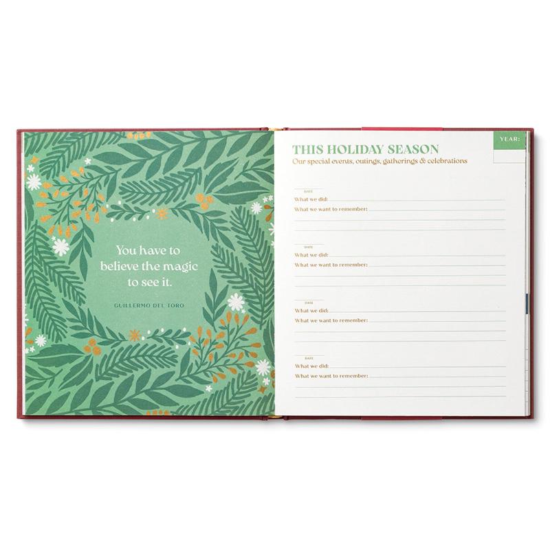 Our Holidays Keepsake Fill-In Memory Book Interior Page Example 2