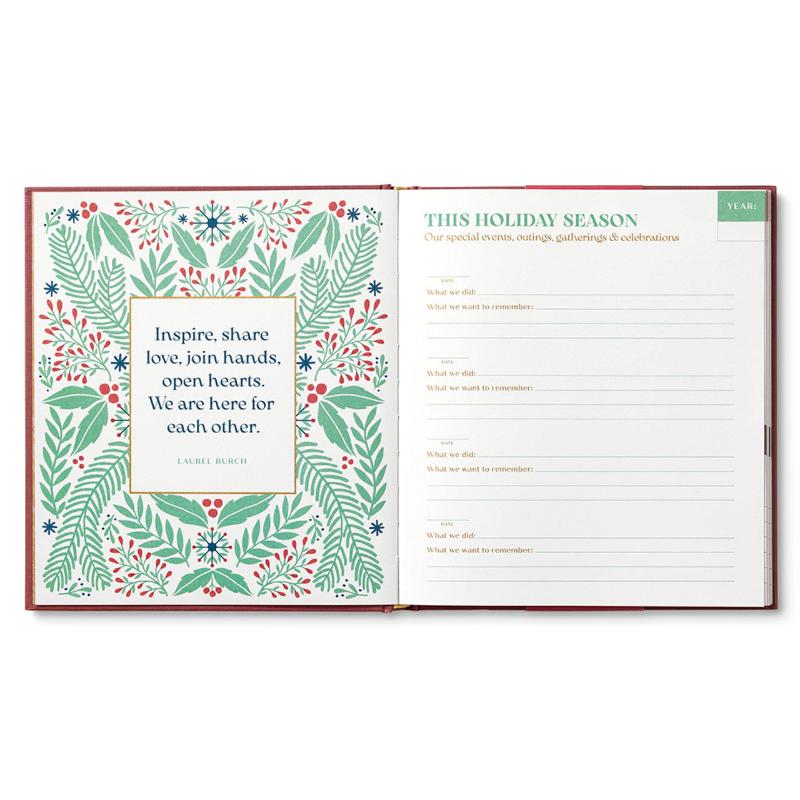 Our Holidays Keepsake Fill-In Memory Book Interior Page Example 5