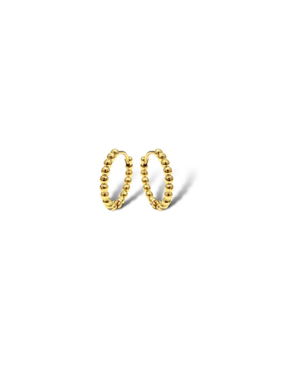Petite Ball 14K Yellow Gold Mae Huggie Hoop Earrings
