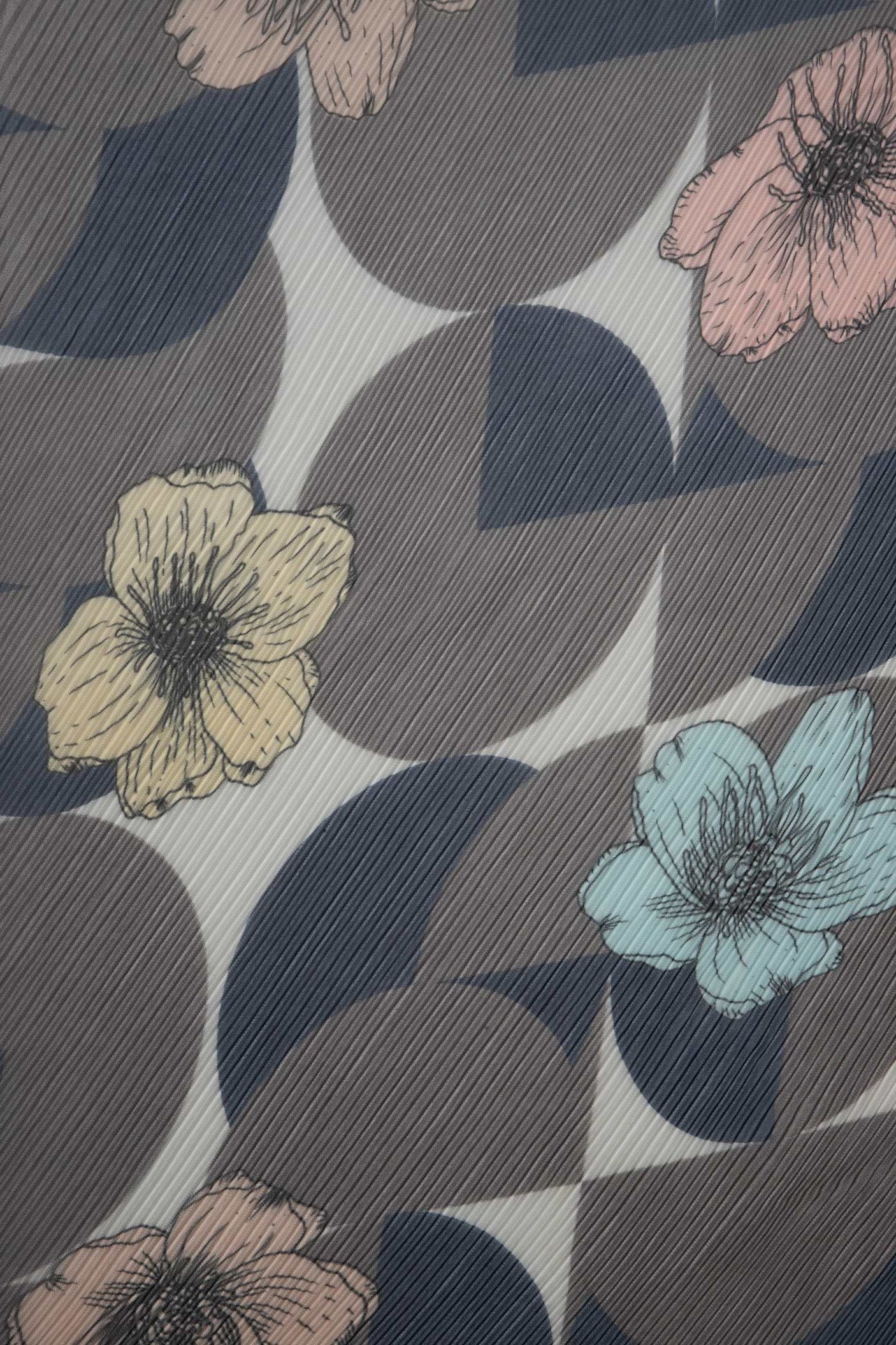 Springtime Floral Pleated Scarf