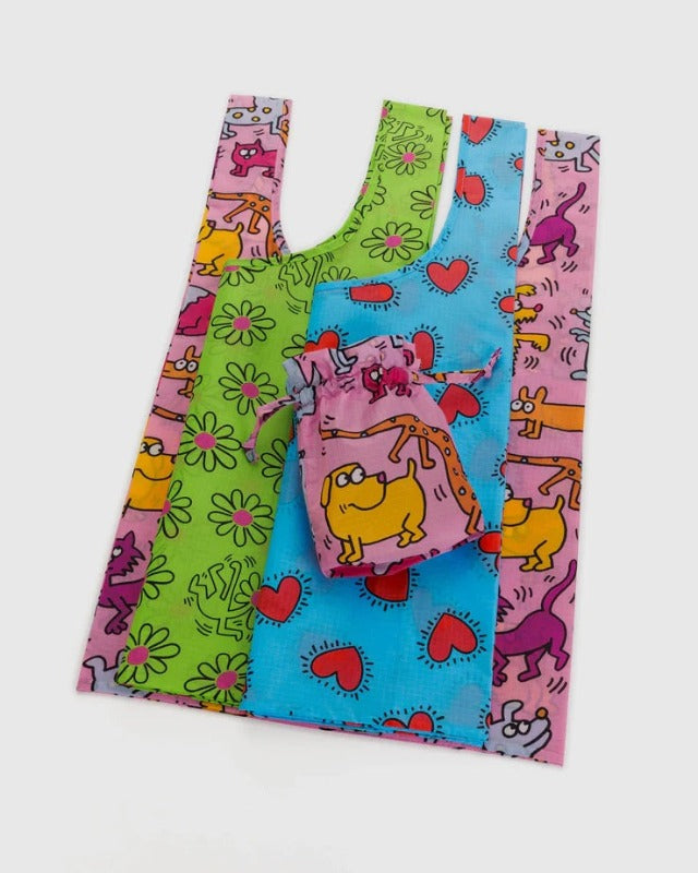 Standard Baggu Set of 3 - Keith Haring Detail