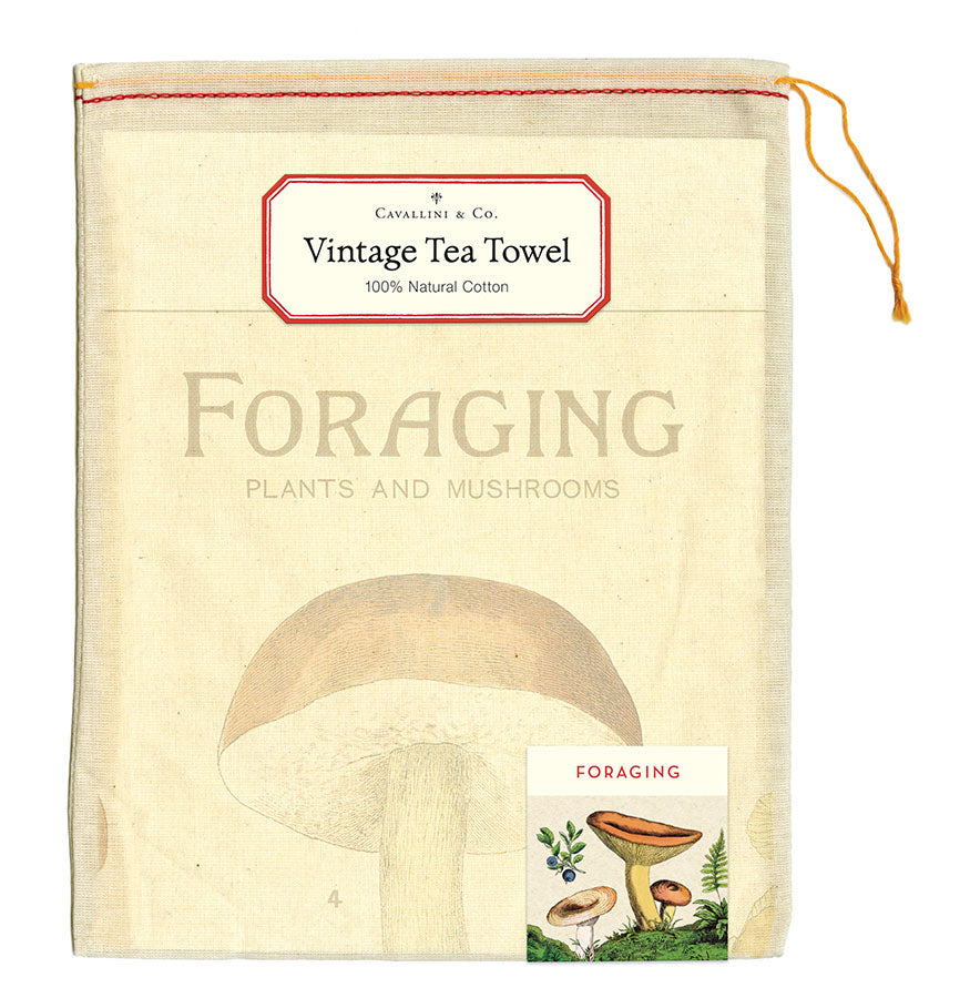 Vintage-Style Tea Towel - Foraging