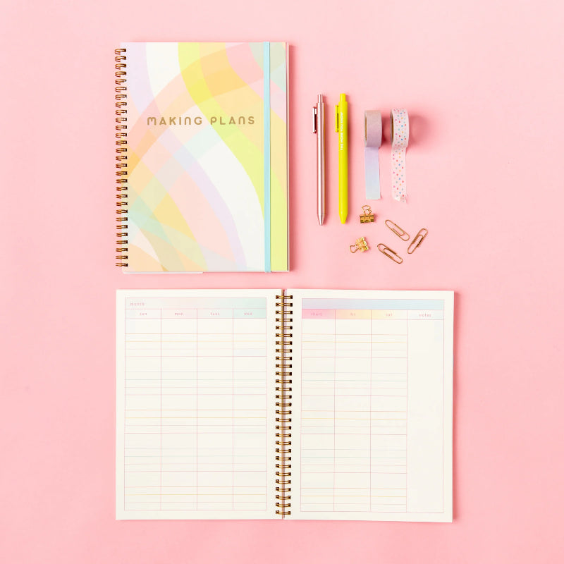 Undated Perpetual Planner - Rainbow Gradient Lifestyle