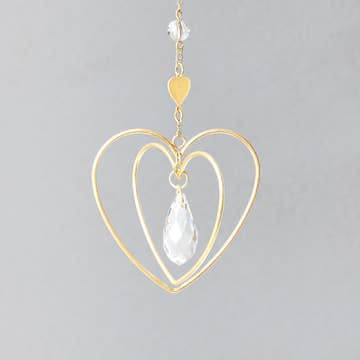 Mini Crystal Window Suncatcher Heart Love