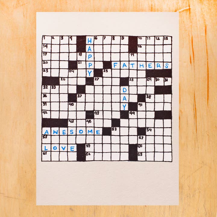 Screen Printed Father's Day Greeting Card