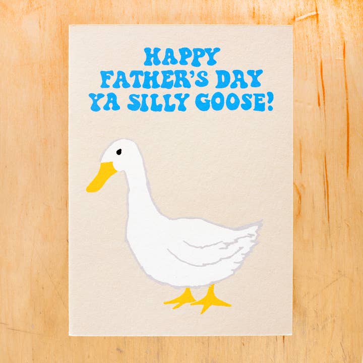 Screen Printed Father's Day Greeting Card