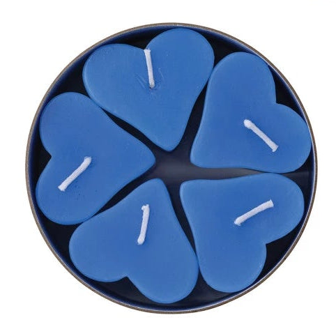 Unscented Heart Shaped Votive Candles Set of 5