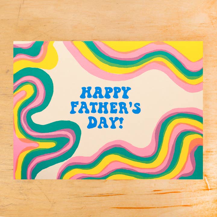 Screen Printed Father's Day Greeting Card