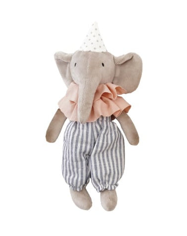 Plush Animal in Ruffle Collar & Clothes