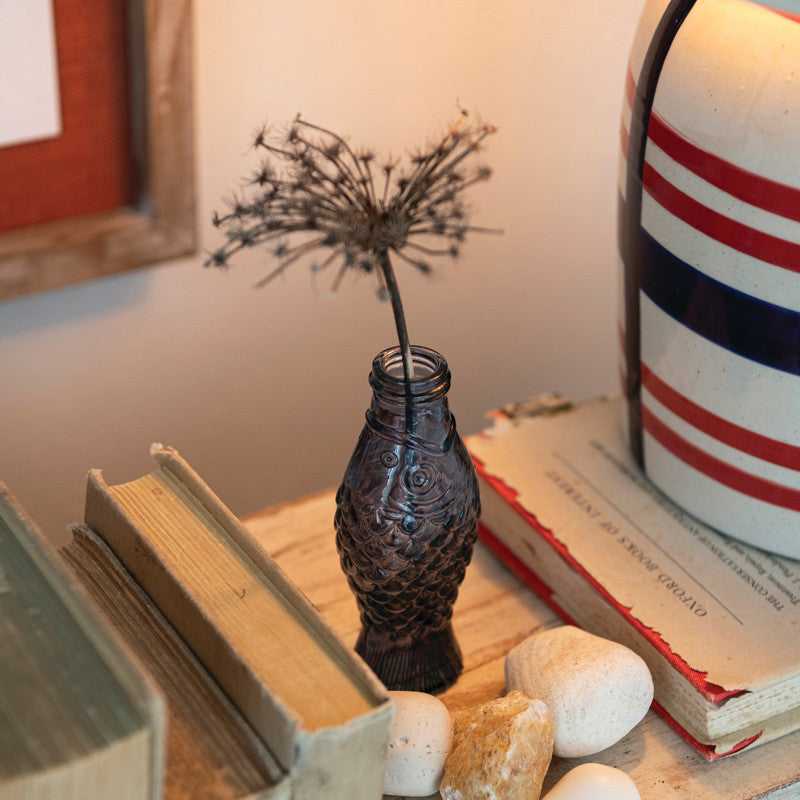Fish Shaped Glass Bottle Vase