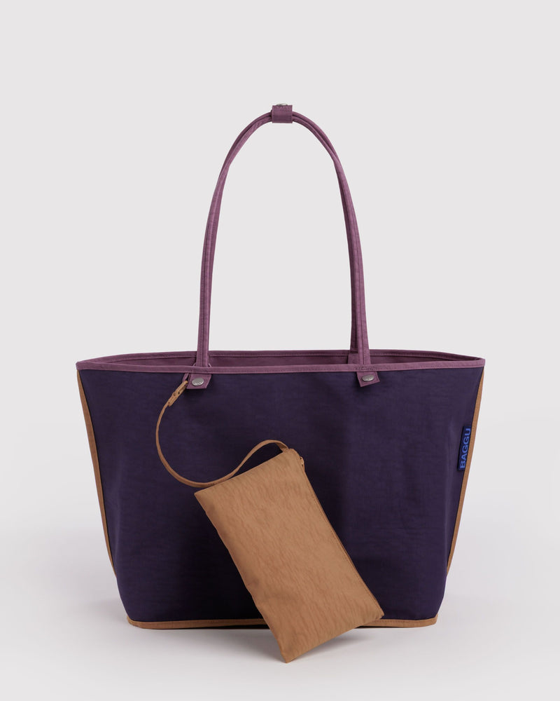 Large Nylon Reversible Tote Bag - Wild Plum Mix