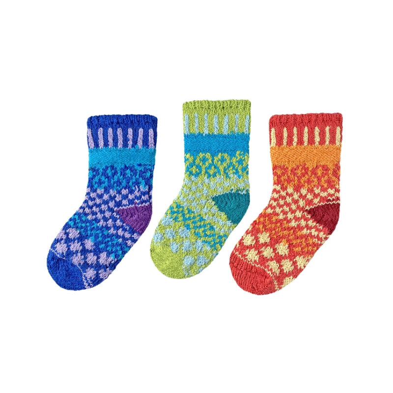 Colorful Mismatched Cotton Crochet Baby Socks Prism