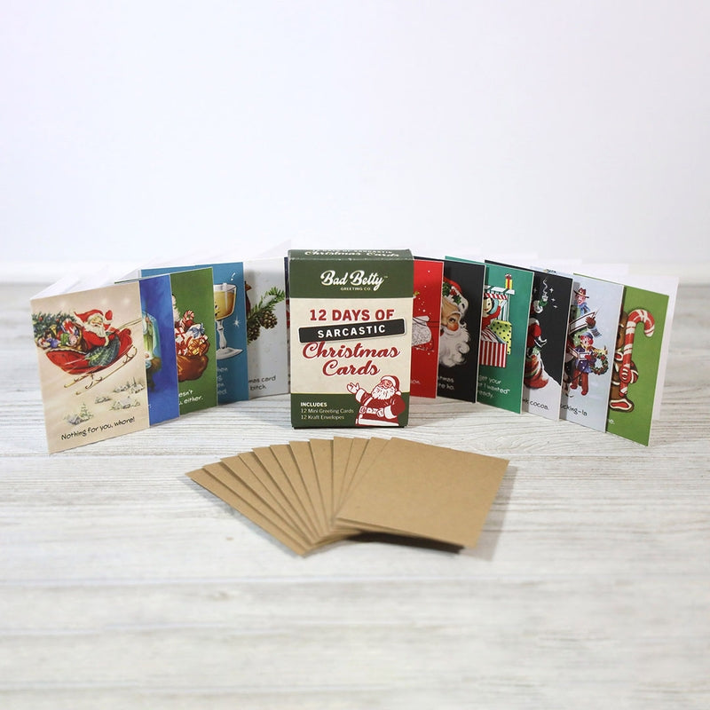 Sarcastic - 12 Days of Christmas Cards Set