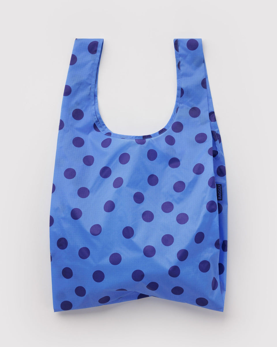 Standard Baggu Reusable Shopping Bag - Blue Polka Dot