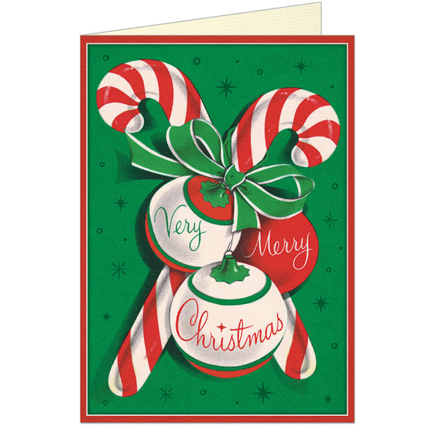 Candy Canes Christmas Greeting Card