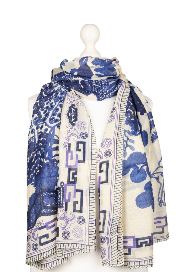 Blue Giant Willow Tree Scarf
