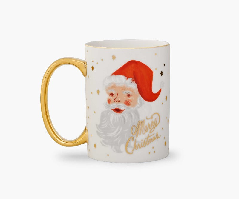 Winking Santa Porcelain Mug Back