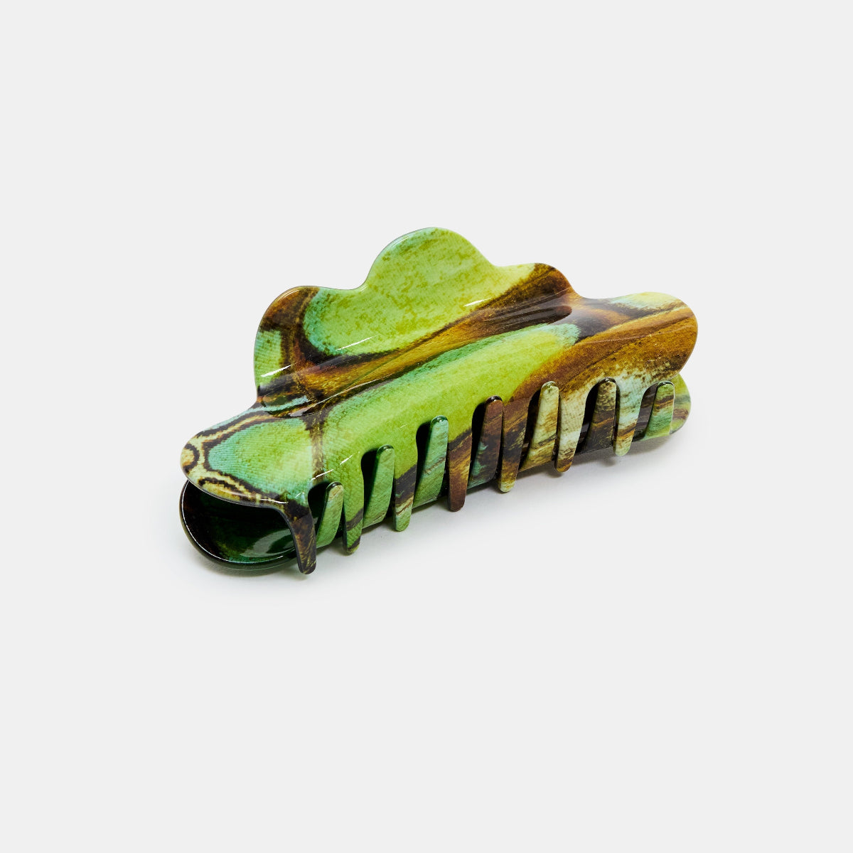 Chunks Nimbus Hair Claw Clip in Malachite Butterfly on white background