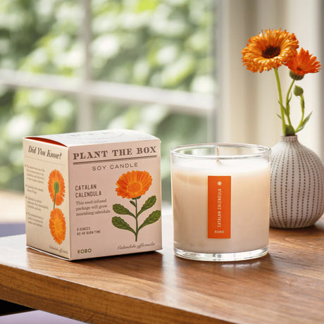 Catalan Calendula - Pure Soy Candle Plantable Box