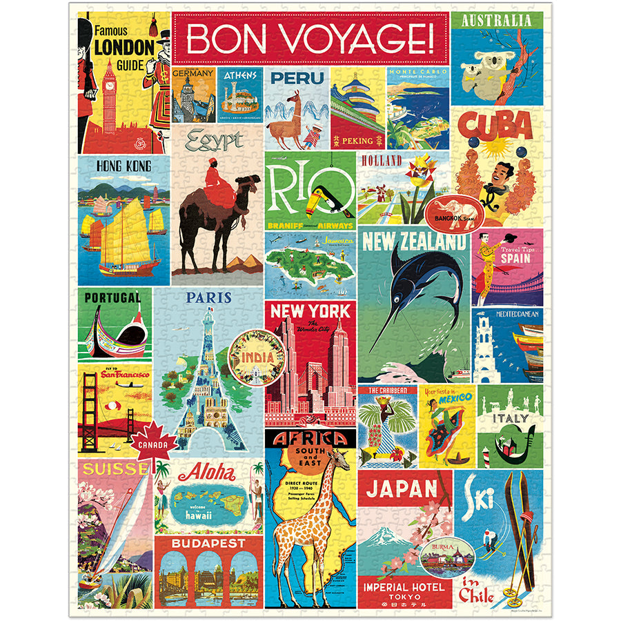 1000-Piece Vintage-Style Puzzle – Travel