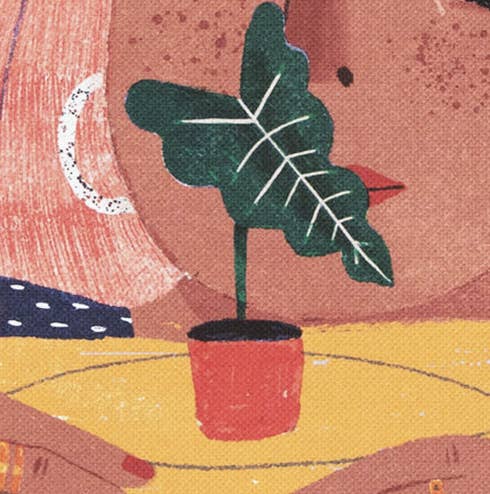 Close Up Alocasia Houseplant Illustration by Carolyn Suzuki Goods