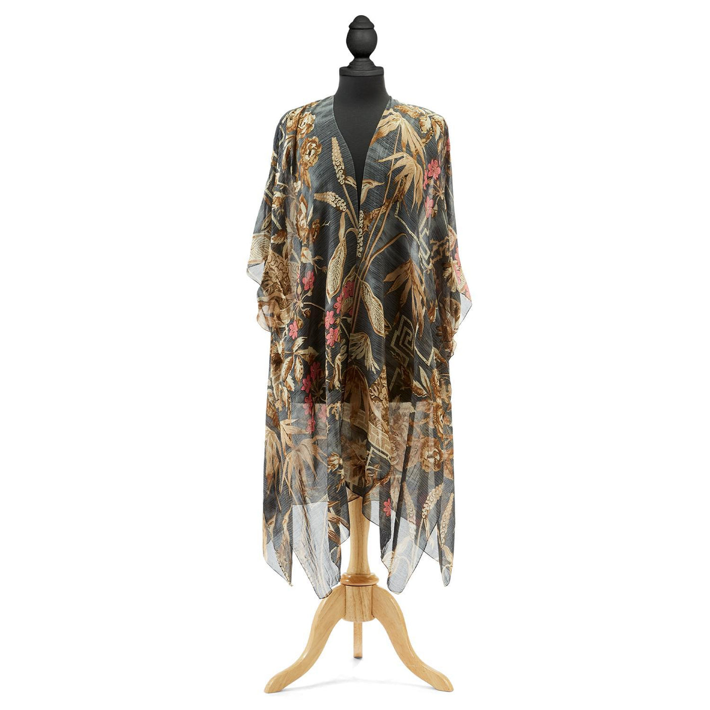 Slate Bamboo Long Kimono