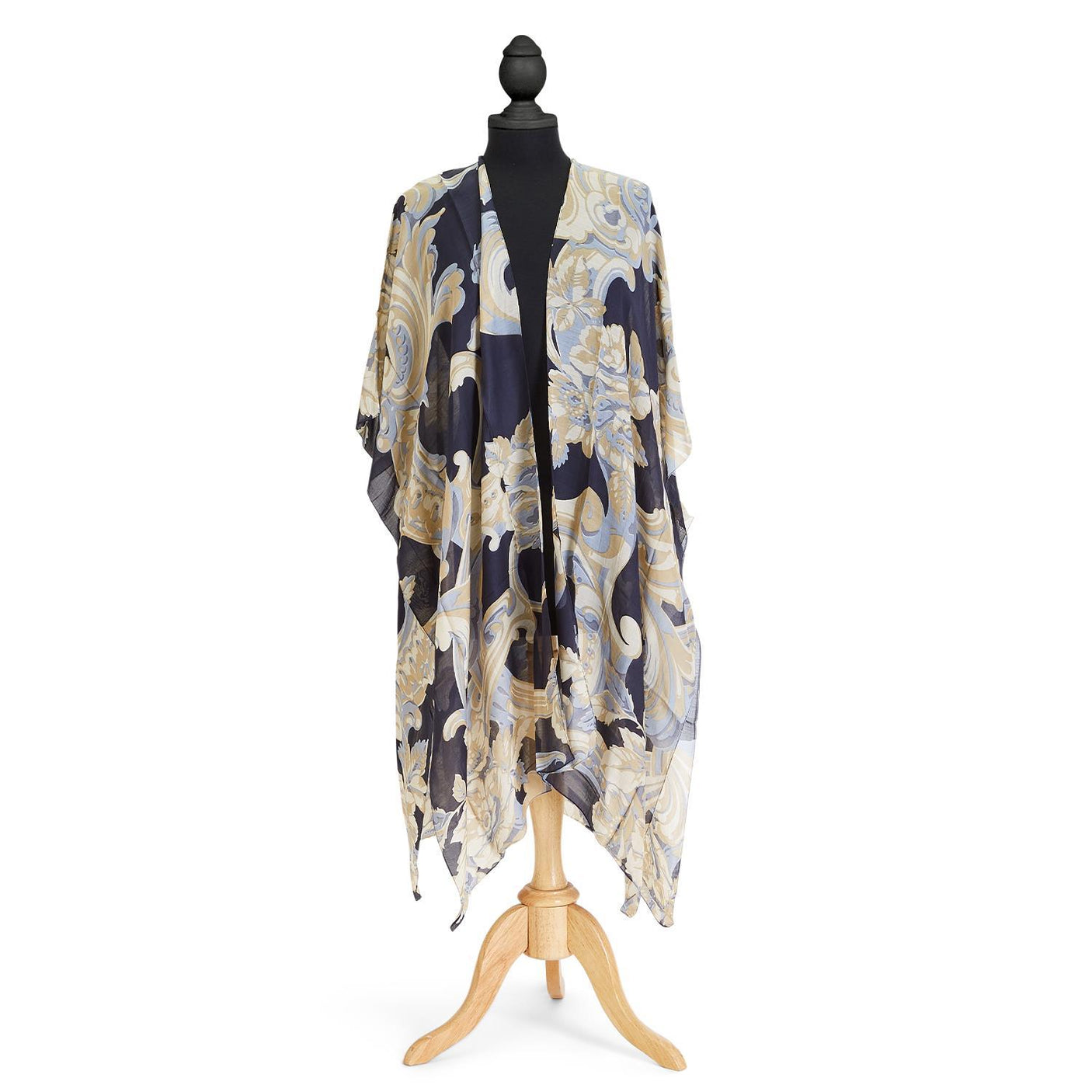 Blue Roses Long Kimono