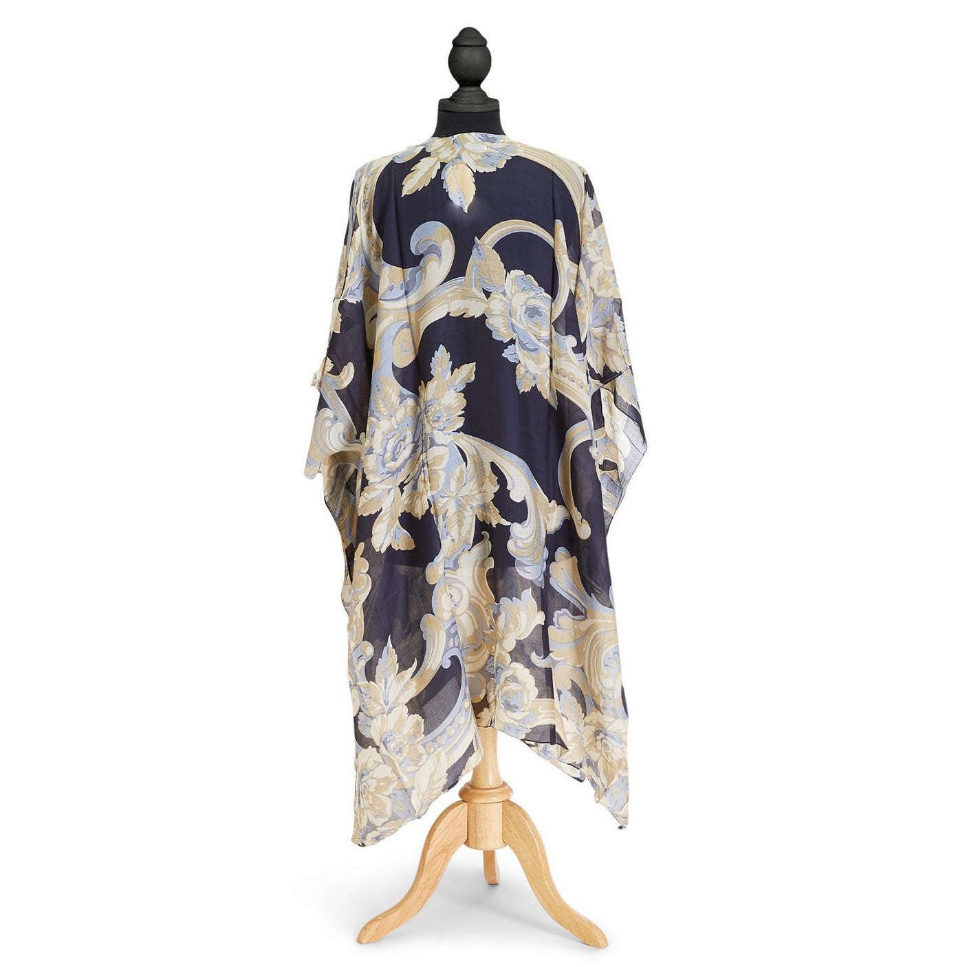 Blue Roses Long Kimono