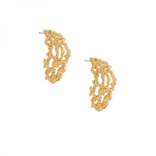 Gold Filigree Hoops